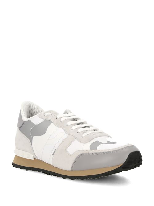 white/grey panelled design suede panels camouflage print Valentino Garavani | 5Y2S0723MQV74B